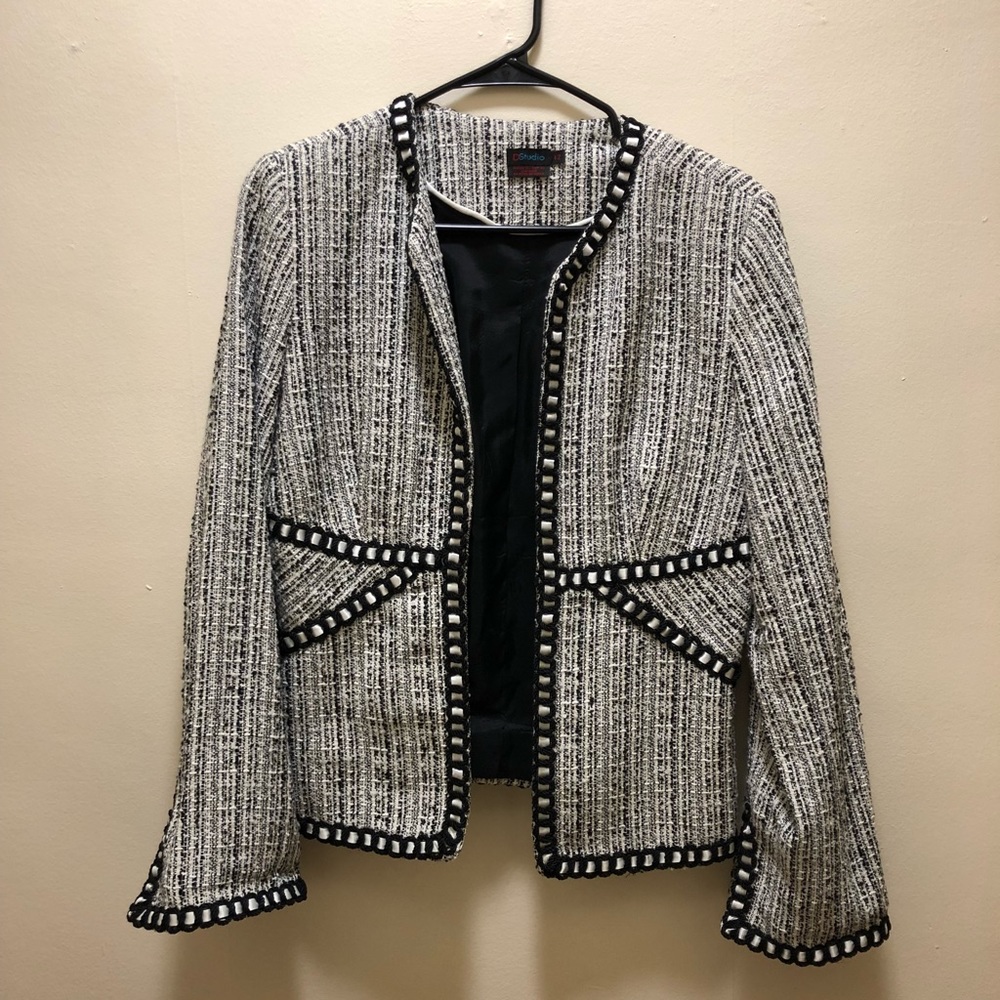Tweed Chanel-like tailored blazer
